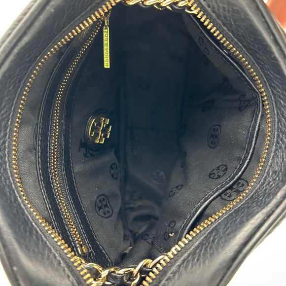 Tory Birch Thea Chain Shoulder Crossbody Black EUC - Picture 6 of 12